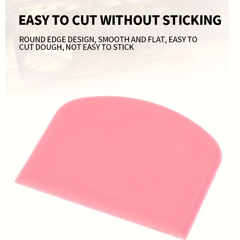 1pc Multifunctional Silicone Spatula - Dual-Ended Scraping Tool for Baking, Soft & Semi-Hard Dough, Cakes, Cream - Ergonomic Handle, Durable Kitchen Utensil for Professional & Home Use, Cake Decorating Tools, Ergonomic Spatula Design, Flexible Spatul