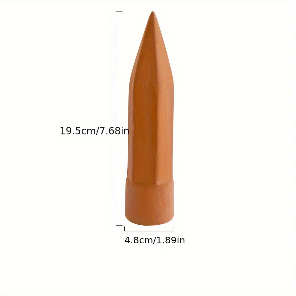 2\u002F4pcs Plant Self-watering Stake Garden Indoor and Outdoor Garden Clay Drip Waterer Conical Clay Automatic Irrigation System Plant Watering Device